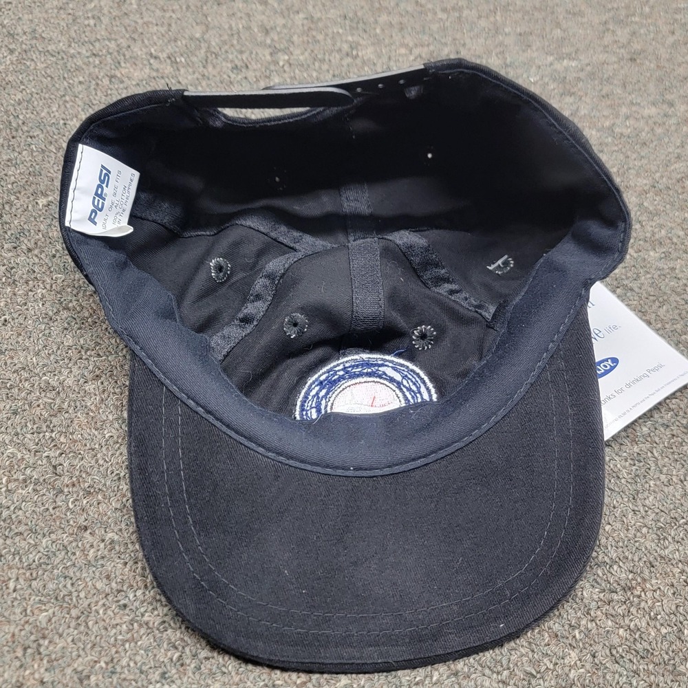Vintage‎ Pepsi Hat Cap Snap Back Mens Black Cotton Twill Pepsi Stuff Logo 90s - Picture 6 of 8